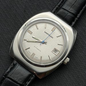Montblanc Automatic Date Dial color Silver man's watch Eta movement authentic image 2