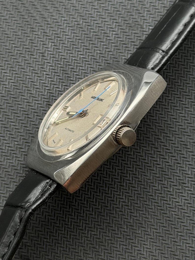 Montblanc Automatic Date Dial color Silver man's watch Eta movement authentic image 4