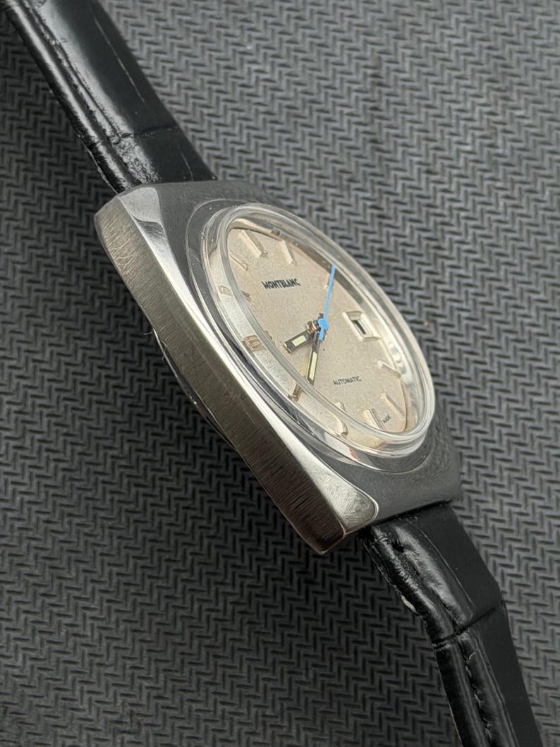 Montblanc Automatic Date Dial color Silver man's watch Eta movement authentic image 3