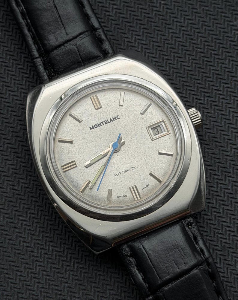 Montblanc Automatic Date Dial color Silver man's watch Eta movement authentic image 1