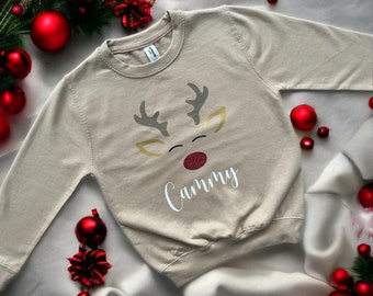 Personalised Reindeer Christmas Jumper