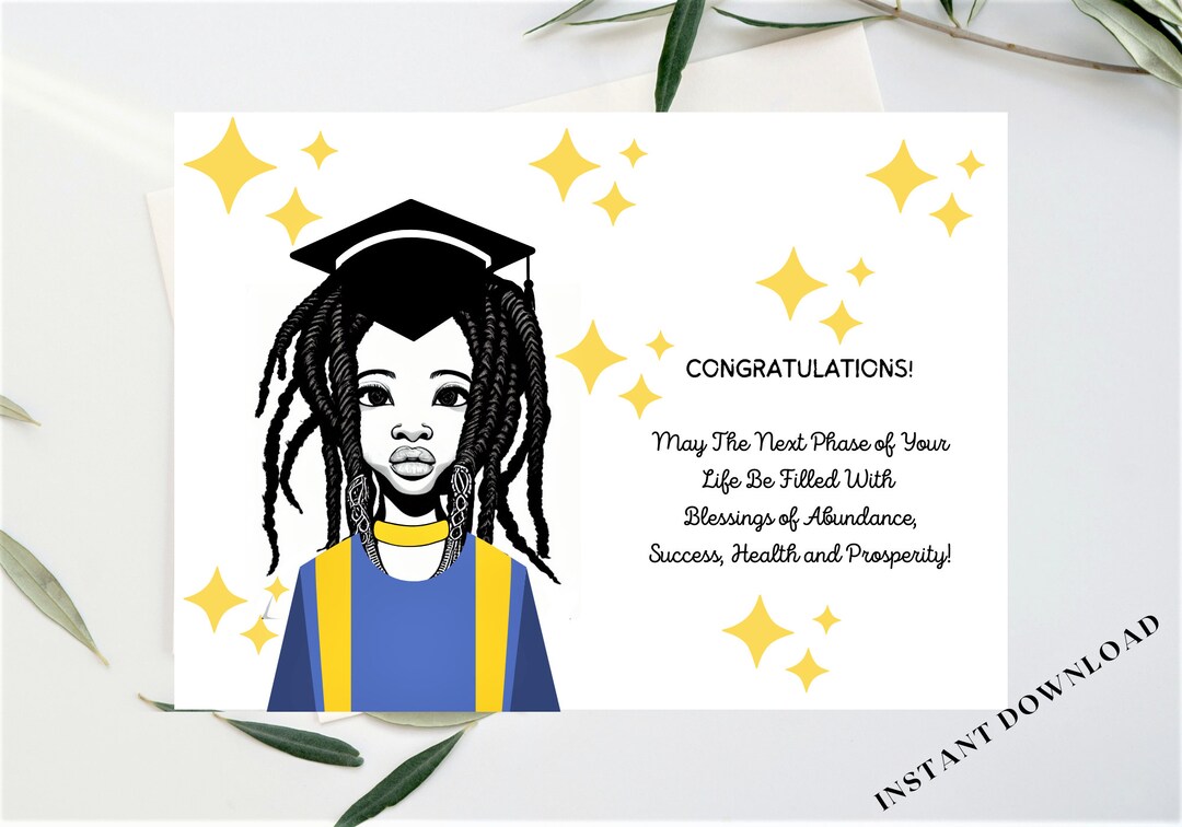 GRADUATION CARD FOR Her Graduation Card for Girl Graduation Etsy
