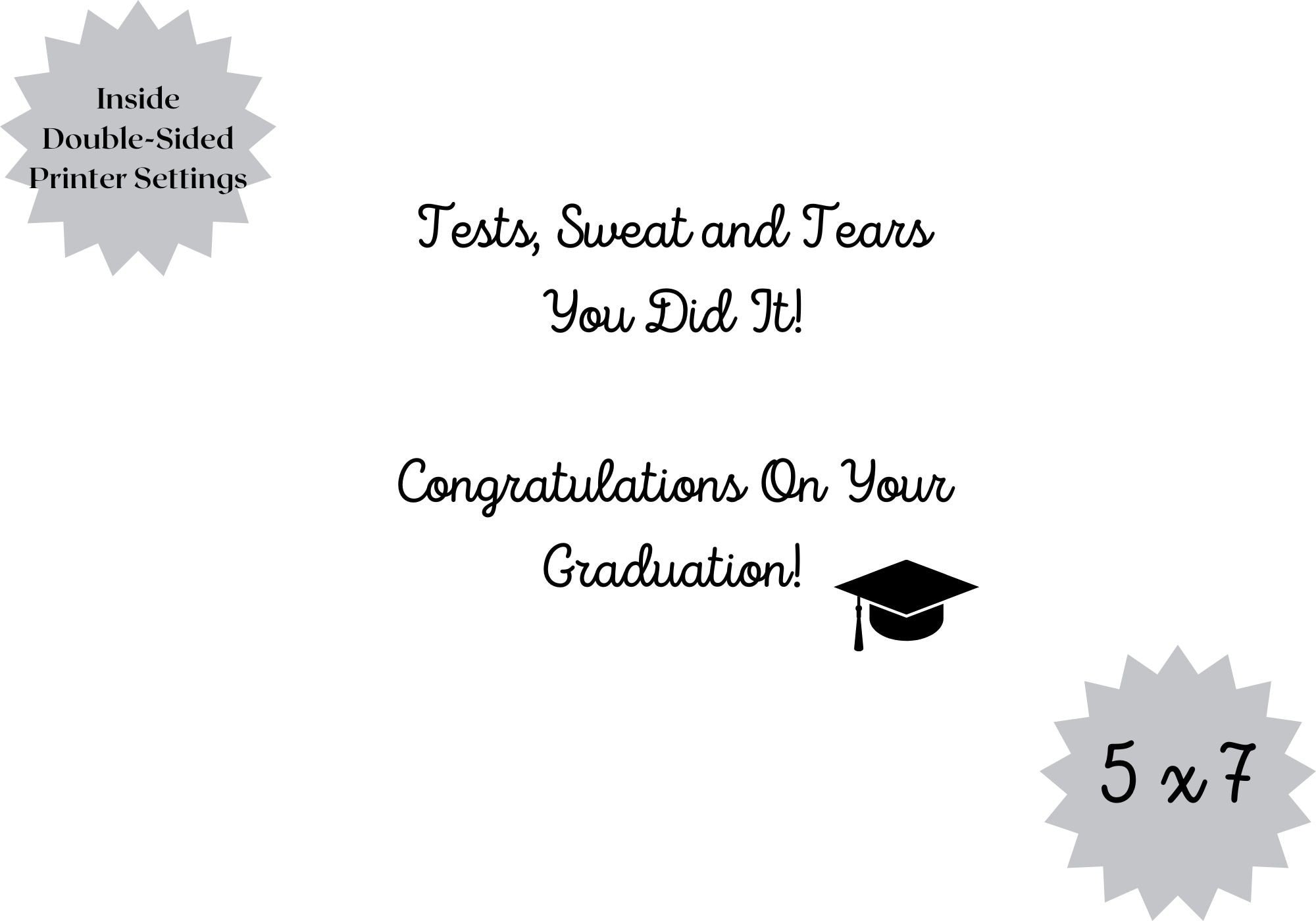 GRADUATION CARD Graduation Card for Her or Him Printable - Etsy