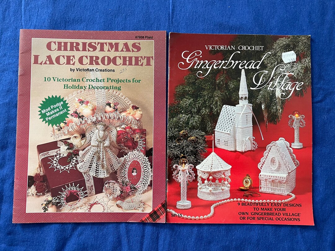 Victorian Christmas Crochet Pattern Books Lot of 2 Etsy