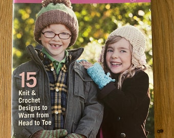 Red Heart Kids Winter Warmers Crochet& Knit Patterns