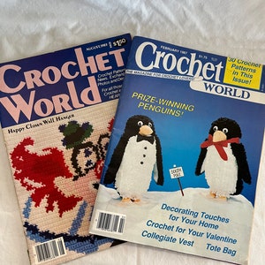 1980’s Crochet World Magazine’s Lot of 2