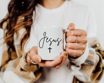 Jesus | Scripture Coffee Cup, Christian Mug, Faith Mug, Bible Verse Coffee Mug, Scripture Gift, For Her Mug 11oz