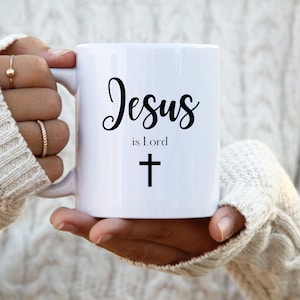 Jesus is Lord | Scripture Coffee Cup, Christian Mug, Faith Mug, Bible Verse Coffee Mug, Scripture Gift, For Her Mug 11oz