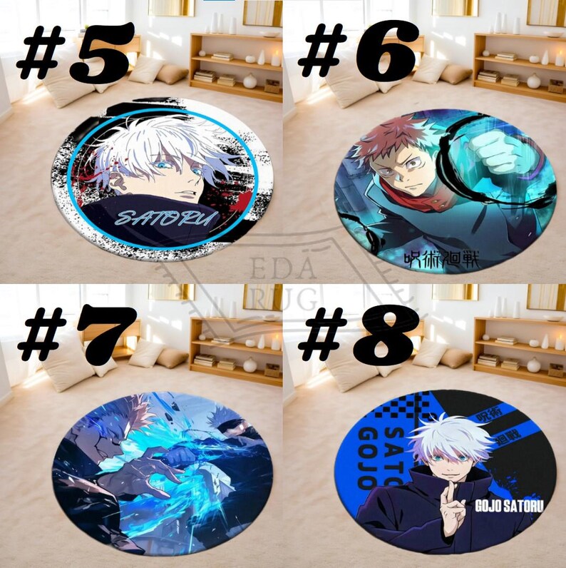 Anime Rugs, Satoru Gojo Carpets, Anime Carpets, Gojo Rugs, Printed ...
