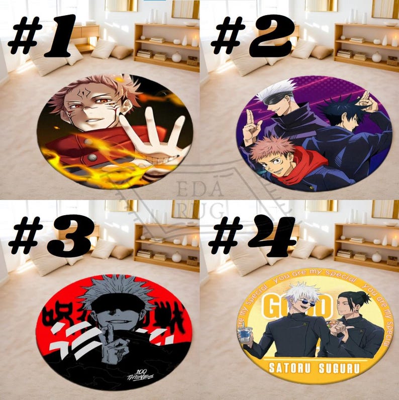 Anime Rugs, Satoru Gojo Carpets, Anime Carpets, Gojo Rugs, Printed ...