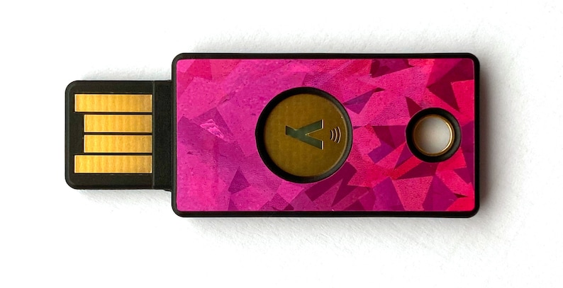 Juego de 2 pegatinas de vinilo YubiKey imagen 2