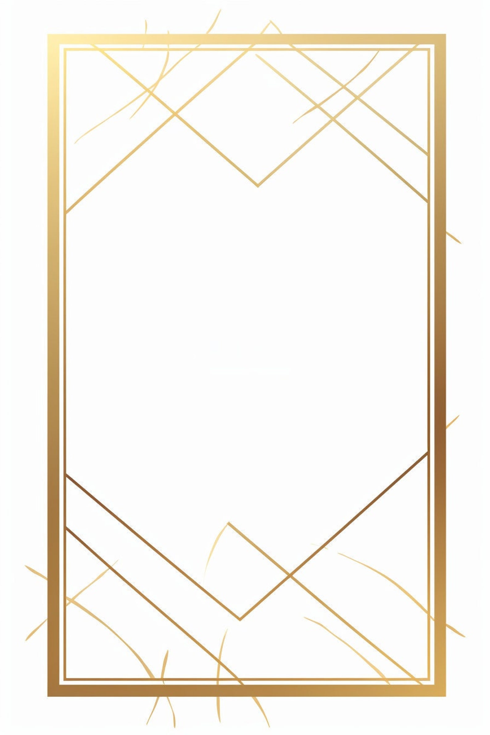 Elegant Gold Frame 6 Clipart PNG Geometric Golden Frames for Weddings ...