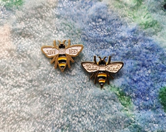 Bee emaille PIN - save the bees - bee kind - future - aware - bees -