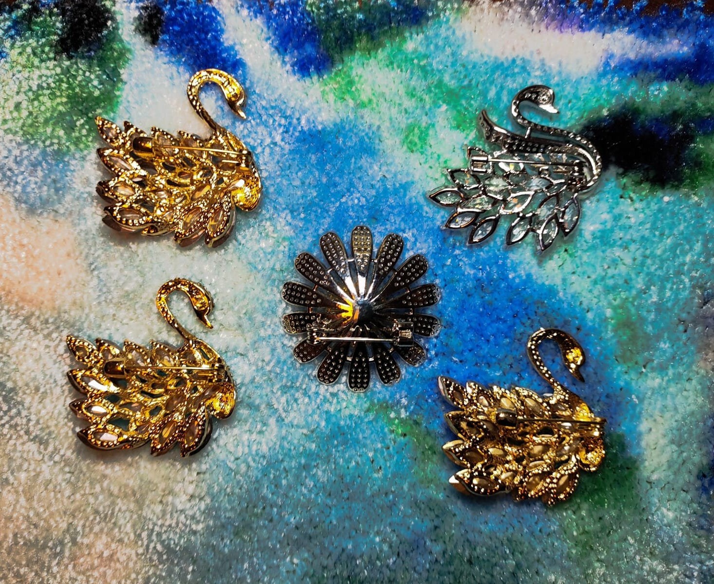 Pendentif - 18 carats Or jaune - Diamant - Perle, époque