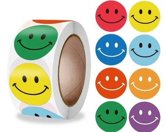 stickerrol smileys 500 stickers - 500 pcs - stickers - smiley stickers - gift wrap - gift - funny -