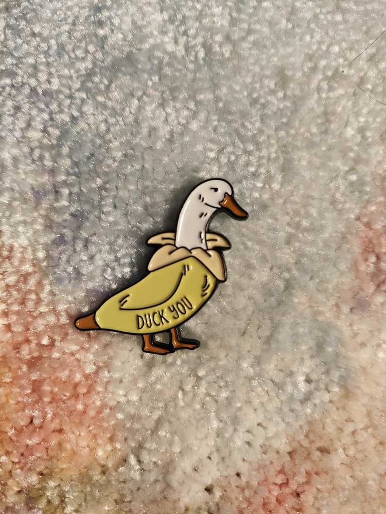 Ducks Enamel Pins Duck Knife Funny Cute Goose Enamel Pin Gift Etsy