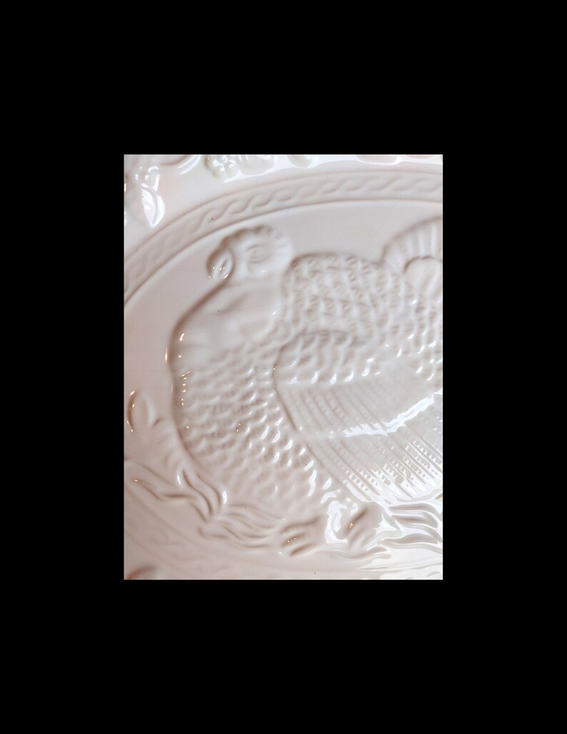 Gibson Designs Turkey Fruit and Vine Serving Platter 16x13 Etsy