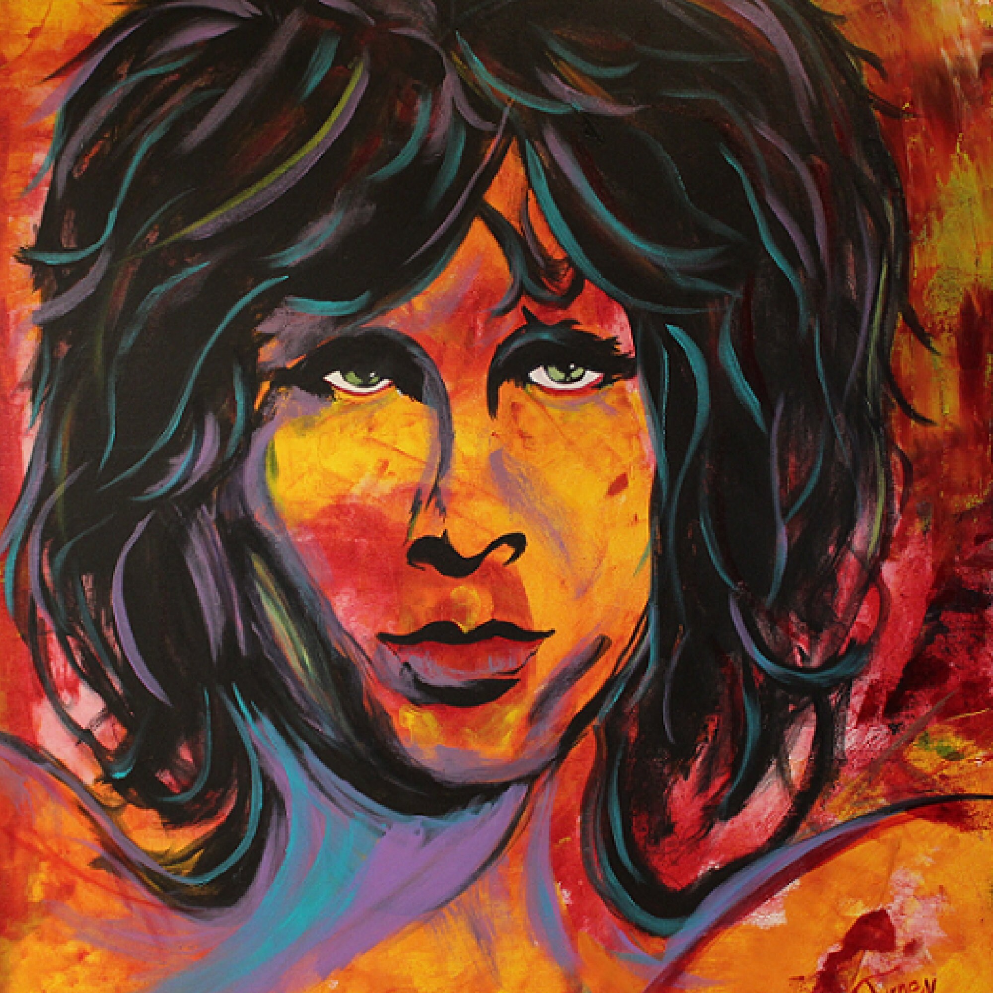 Wall Art, Fine Art, Acrylic Painting, Jim Morrison, Art Etsy