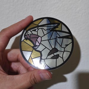 Tyranitar Stained Glass Sticker