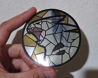Tyranitar Stained Glass Sticker
