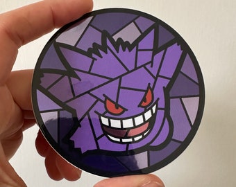 Adesivo in vetro colorato Gengar