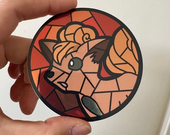 Vulpix Stained Glass Sticker