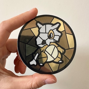 Cubone Stained Glass Sticker