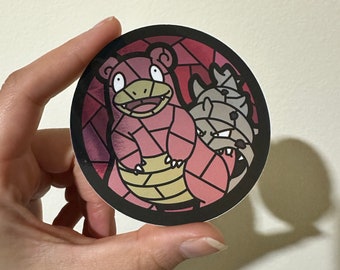 Slowbro Stained Glass Sticker