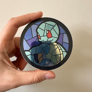 Squirtle Stained Glass Sticker