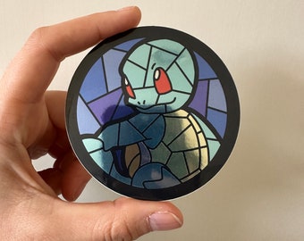Squirtle Stained Glass Sticker