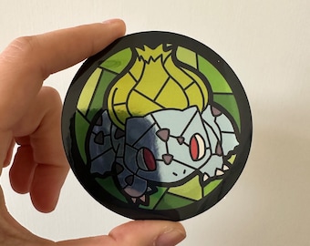 Bulbasaur Stained Glass Sticker