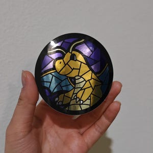 Dragonite Stained Glass Sticker