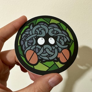 Tangela Stained Glass Sticker