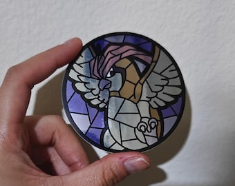 Pidgeotto Stained Glass Sticker