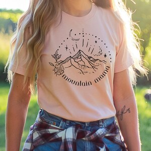 Mountain Mama B2 Tshirt | Bella+Canvas 3001 Jersey Short Sleeve Tee | Gift for Her, Mom | Mom Shirt | Mama Shirt