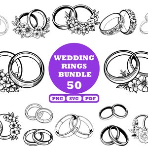 Arquivos SVG de anel de casamento, arquivos vetoriais SVG de anel de noivado, vetor de noivo e noiva, anel de diamante svg, casamento Svg, casamento Svg, silhueta
