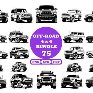 Off-Road 4x4 SVG, Offroad SVG bungle, Off Road Clipart Bundle, Adventure Car Bundle, Monster Truck SVG, Off Road Svg Cut files, 4WD car