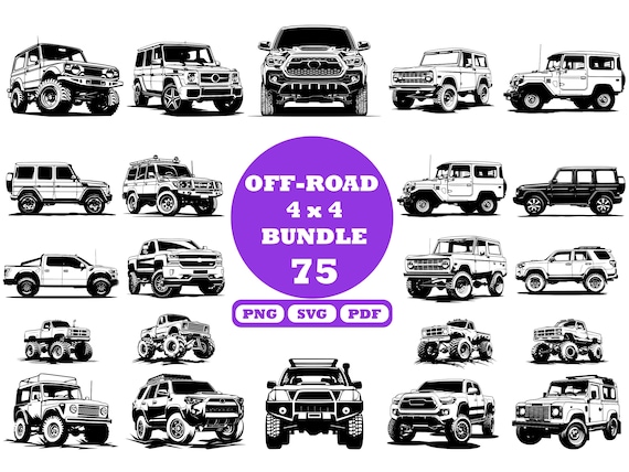 Off-Road 4x4 SVG, Offroad SVG bungle, Off Road Clipart Bundle, Adventure Car Bundle, Monster Truck SVG, Off Road Svg Cut files, 4WD car