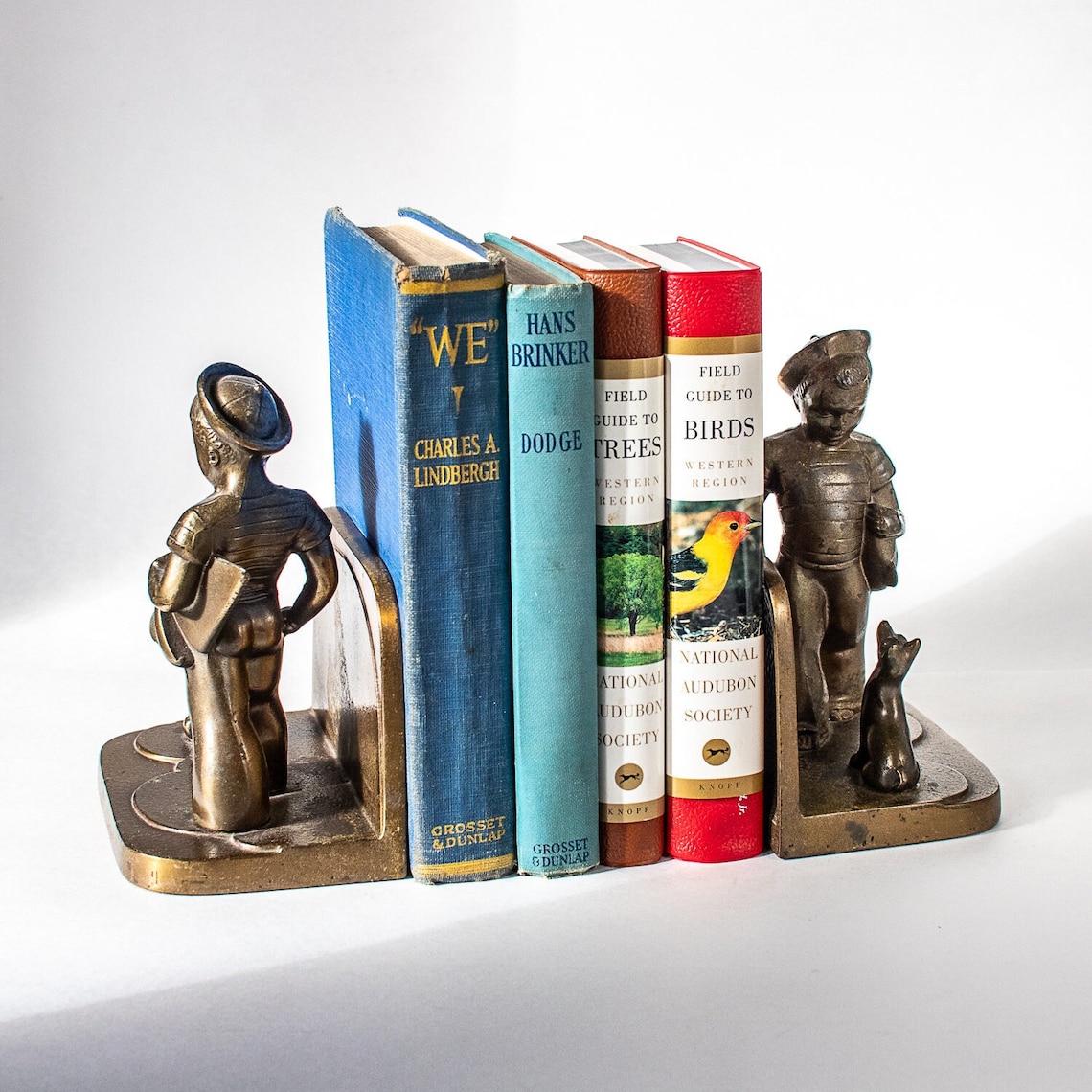 Art Deco Sailor Boy and Dog Bookends, Cast Metal Sculpture Bookends ...