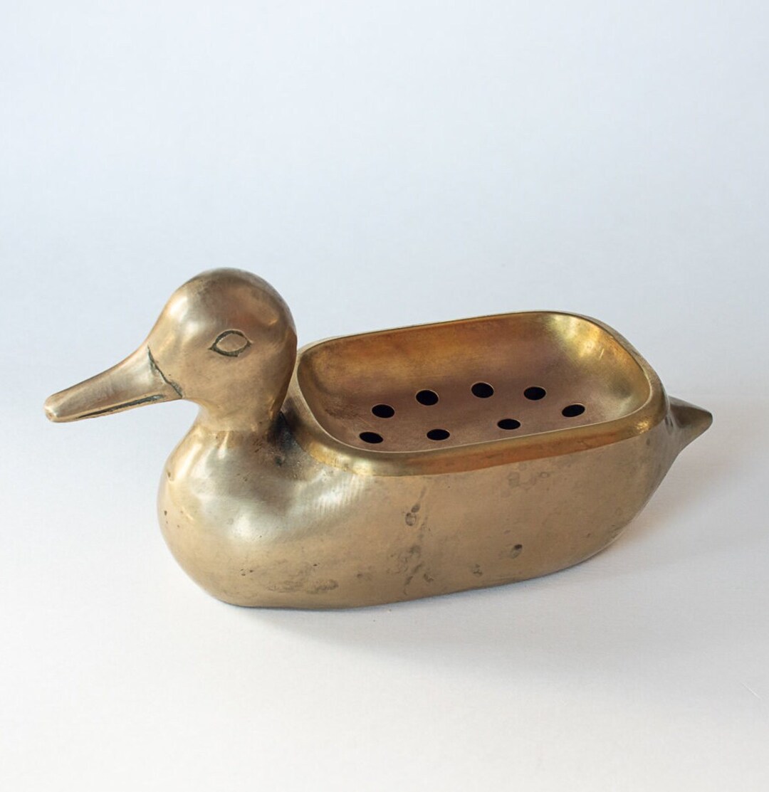 Vintage Duck Soap Dish Heavy Brass Circa 1970s Boho Chic Etsy