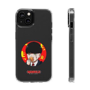Mashle Clear Phone Case - Mashle Eating Cream Puff Phone Case - Mashle Anime Phone Case