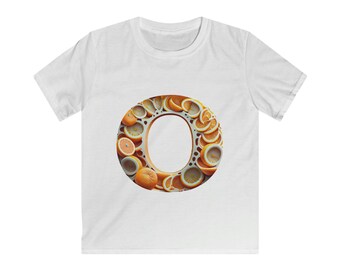 Letter O - High Quality 3D Alphabet T-Shirt for Kids - Fun and Educational Tee Kids Children&#39;s clothing Alphabet shirt