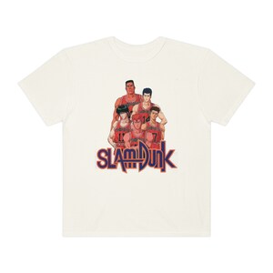 Camiseta Anime Slam Dunk Camiseta clásica original Slam Dunk Versión de los años 90 Camiseta Shohoku del equipo Rukawa Mitsui Sakuragi Akagi Miyagi Teñida en ropa