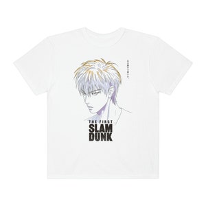 La primera camisa de Slam Dunk-Camiseta de Rukawa (teñida en ropa), camiseta de Slam Dunk, camiseta de Anime