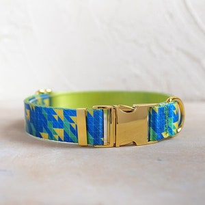 Geometric Dog Collar with Bow Personalized | Custom Dog Collar | Dog Gifts