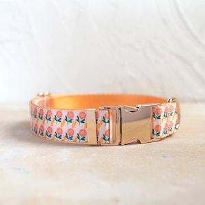 Sunflower Dog Collar with Bow Personalized | Floral Dog Collar | Custom Collar | Dog Gifts
