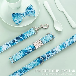 Ocean Dog Collar Personalized | Turquoise Dog Collar | Summer Dog Collar | Dog Days Gift