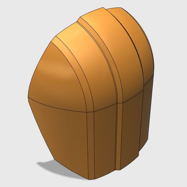 Simple Mandalorian Pauldron with Ridge (3D Printing Files)