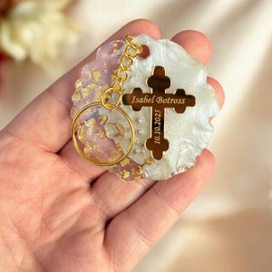 Baptism Resin Keychains, Baptism Favor for Guest, Handmade Resin Keychain, Mi Bautizo, Affordable Baptism Gifts, Adult Baptism Guest Gift