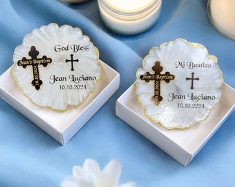 Personalized Baptism Magnet Favor, Engraved Resin Party Favor, Bulk Fridge Magnet, First Holy Communion, Mi Bautizo, First Confirmation